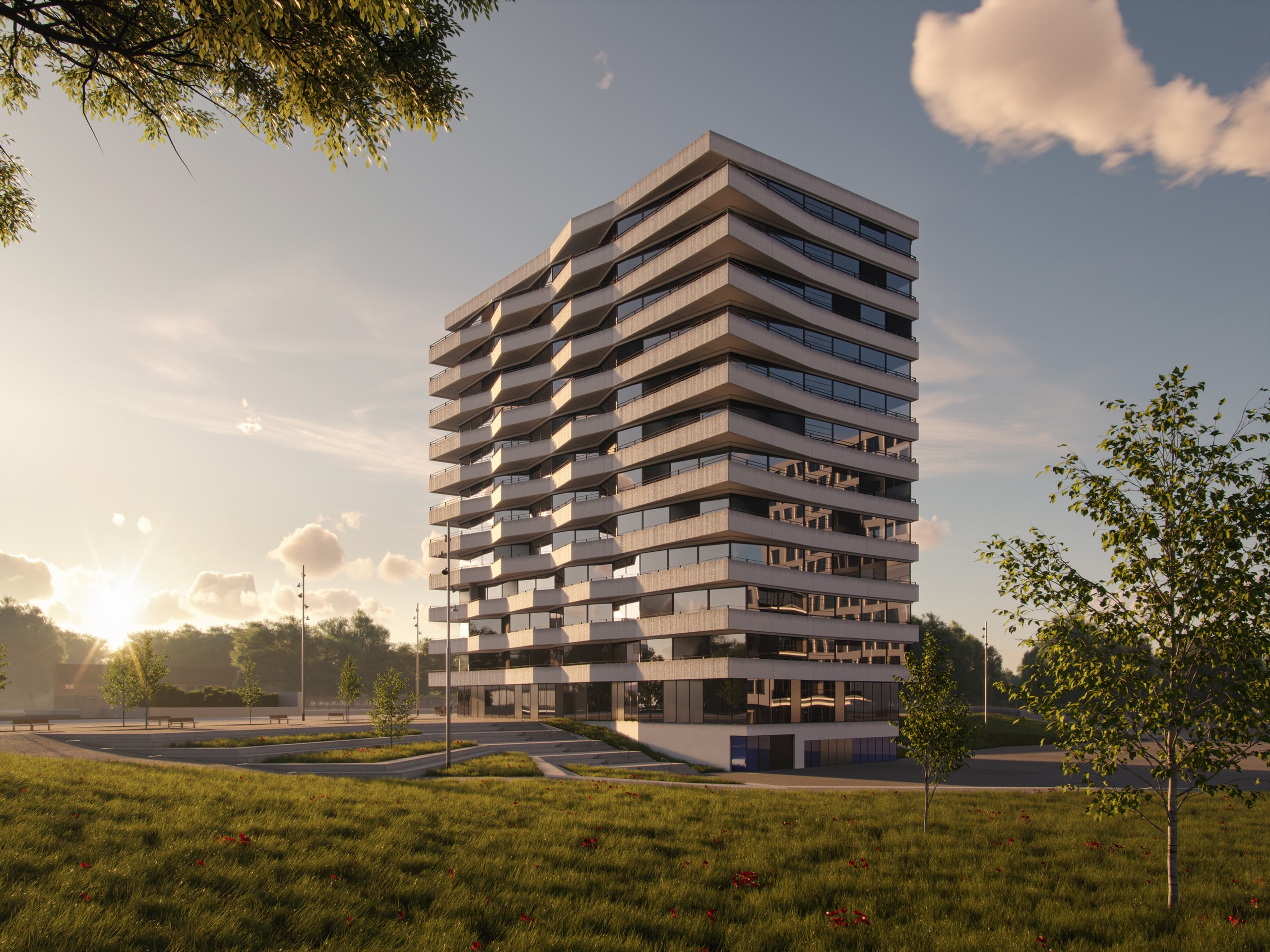 Photorealistic 3d Architectural Exterior Rendering WHITE - Architecture ...